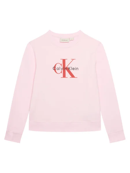 Calvin Klein Jeans Pulóver Monogram rózsaszín