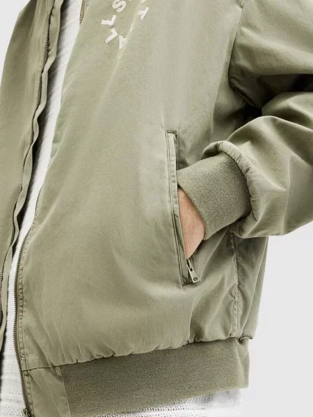 Куртка-бомбер AllSaints TIERRA FADED BOMBER перехідна зелений