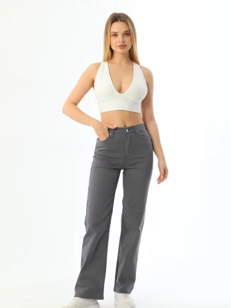Blugi cu picior larg Bi̇keli̇fe gri