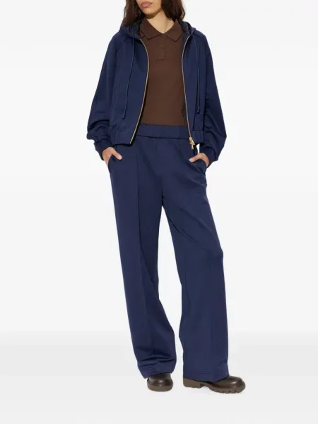 Pantaloni Moncler cu aplicații albastru