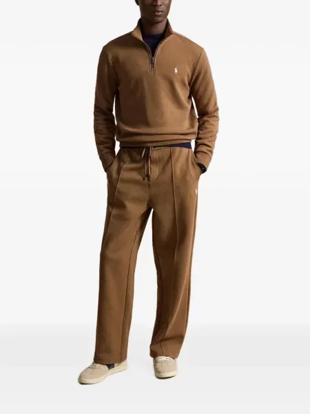 Hímzett csíkos galléros pólóing Polo Ralph Lauren kék