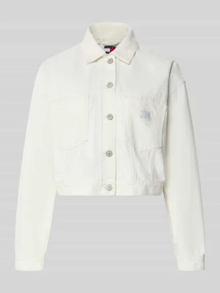 Kurtka jeansowa o kroju regular fit z czystej bawełny Tommy Jeans biała