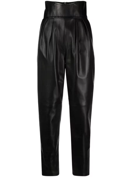 Pantaloni Philipp Plein din piele negru