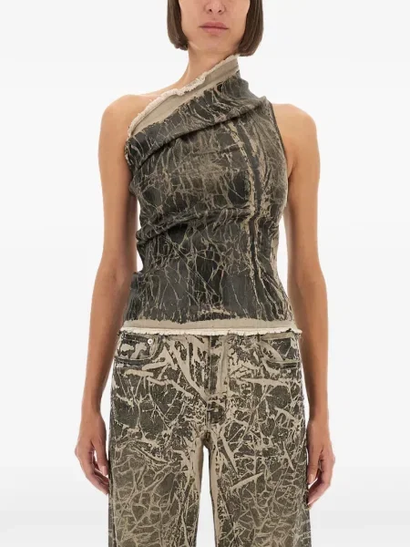 Top Rick Owens Drkshdw cu un umăr gol negru