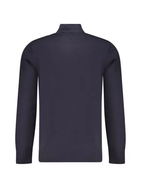 Pulover Coveri Moving cu broderie albastru