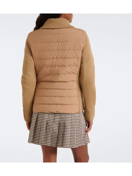 Cardigan Moncler de lână bej