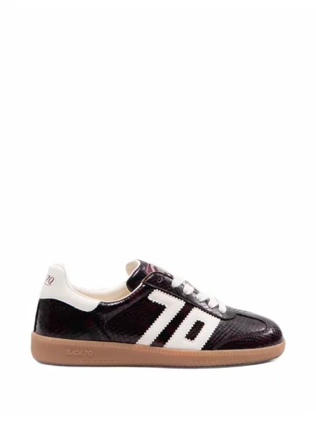 Sneakerși Back 70 cu model piele de șarpe roșu