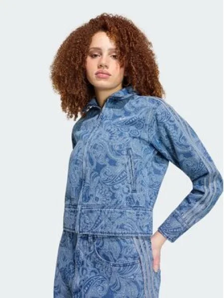 Adidas Jeans jakna Liberty London Firebird Denim Tracktop modra