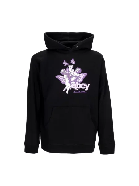 Bluza z kapturem Obey polarowa z kapturem czarna