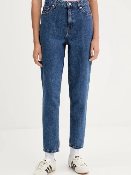 HUGO Blugi Garlene Mom Fit albastru