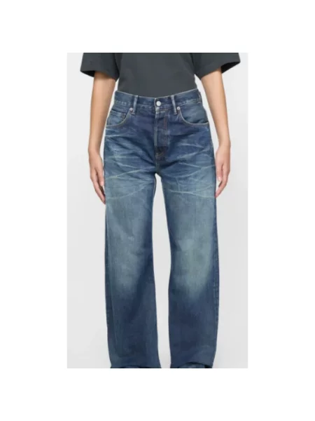 Szerokie jeansy Acne Studios niebieskie