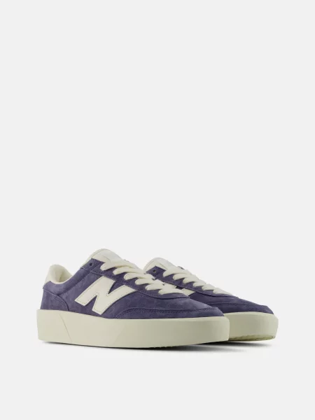 Замшевые кеды New Balance фиолетовые