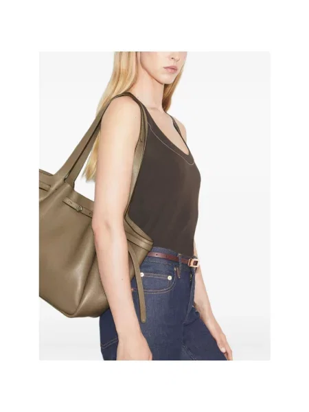 Tory Burch torebka skórzana Rommy szara
