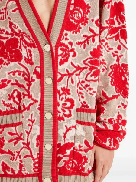 Φλοράλ πλεκτή ζακέτα Temperley London