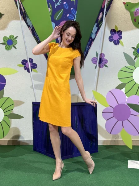 Лляна Сукня міні CAT ORANGE жовтий