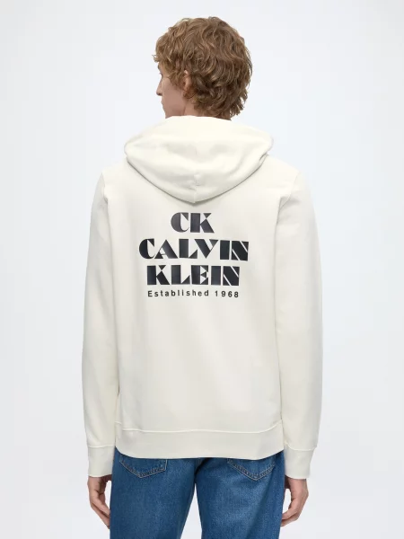 Calvin Klein Jeans Mikina čierna / ako vlna biela