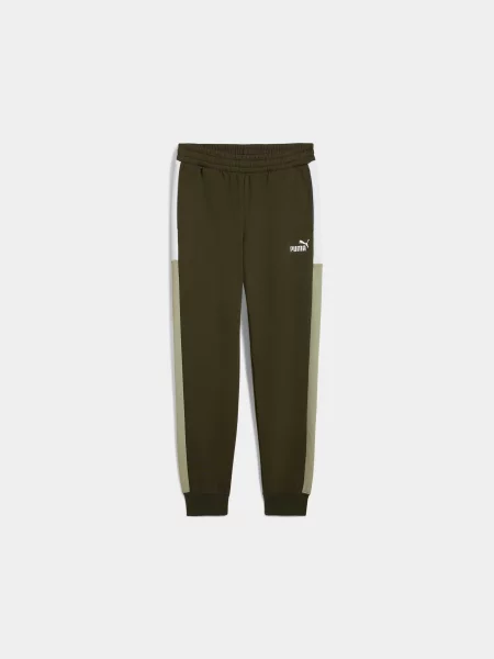 Штани спортивні PUMA Ess Block Sweatpants комбінований верх зелений