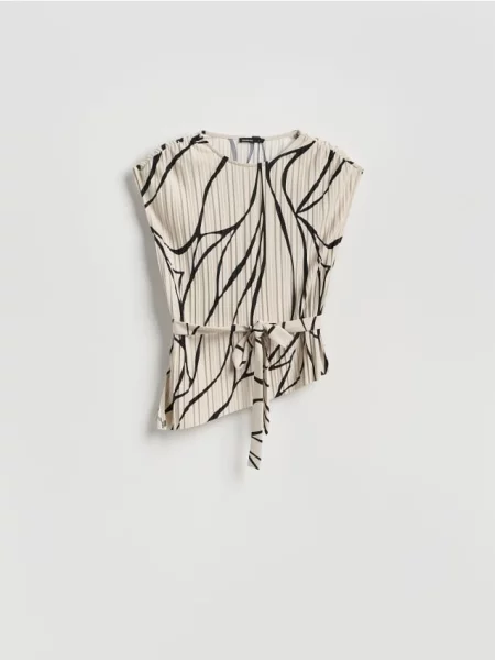 Reserved Top asimetric bej