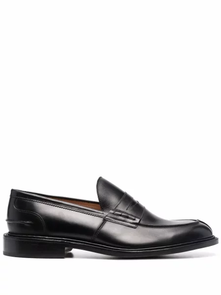 Chiloți Tricker's din piele slip-on negru