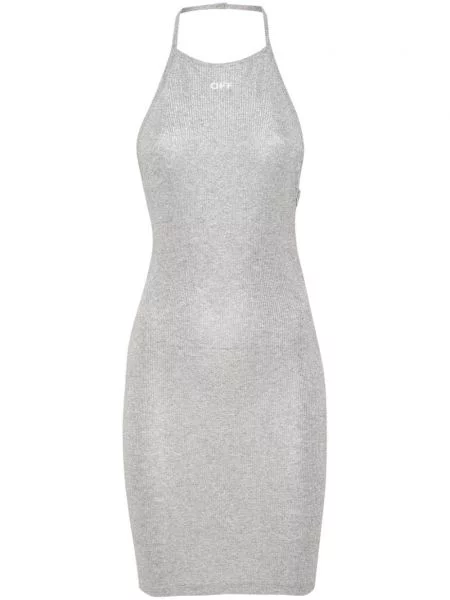 Rochie mini Off-white tricotate alb