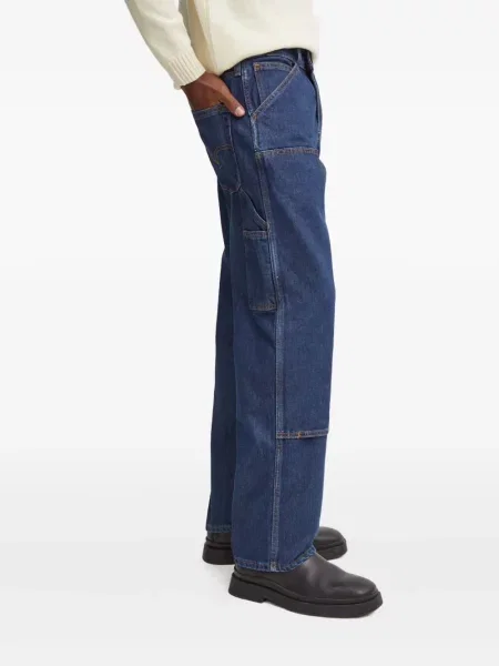 Blugi drepți Levi's® zdrențuiți negru