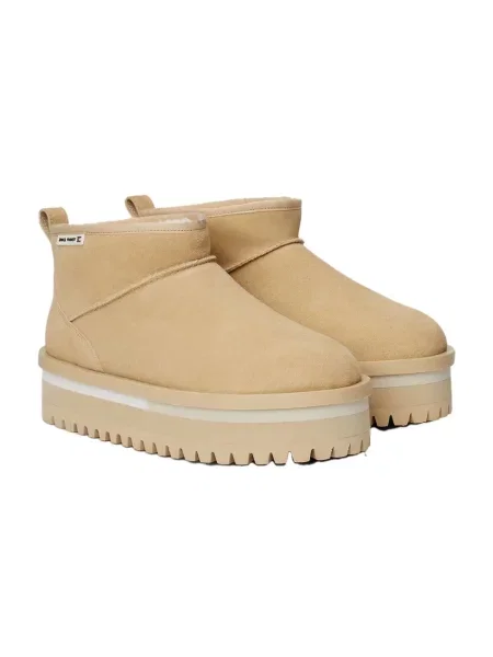 Botki Tommy Jeans zamszowe beżowe