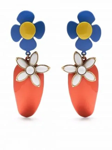 Обеци Saint Laurent червено