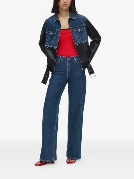 Geacă de blugi Karl Lagerfeld Jeans negru