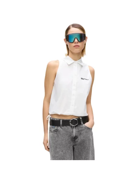 Bluza Karl Lagerfeld bez rukava bijela