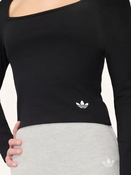 Adidas Originals Koszulka Z Długim Rękawem schwarz czarna