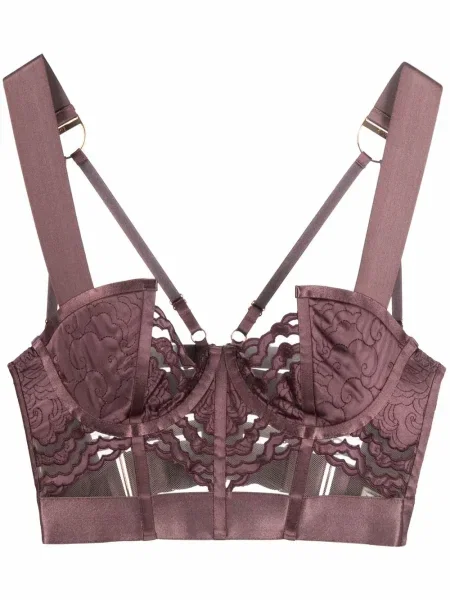 Sutien Bordelle din satin violet