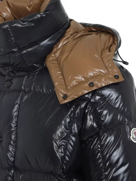Geacă Moncler cu glugă negru