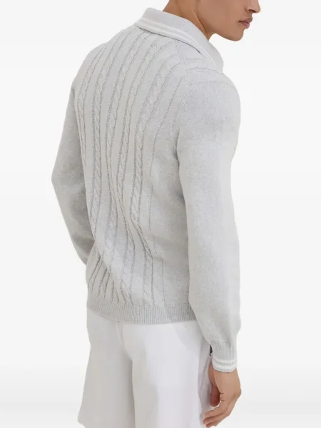 Cardigan Brunello Cucinelli tricotate gri