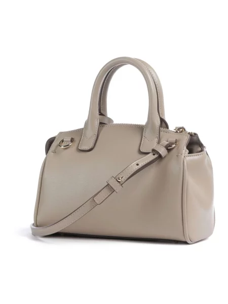 Torebka Armani Exchange skórzana beżowa