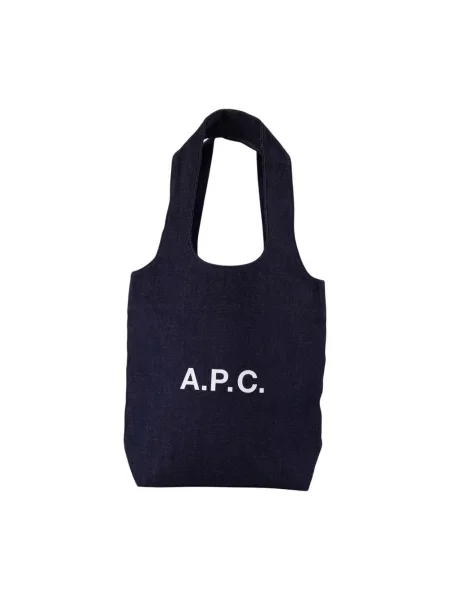 A.P.C. torebka tote ninon small granatowy niebieska