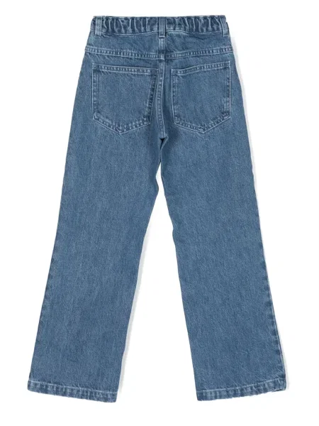 Jeansy straight leg dziecięce Fendi niebieskie