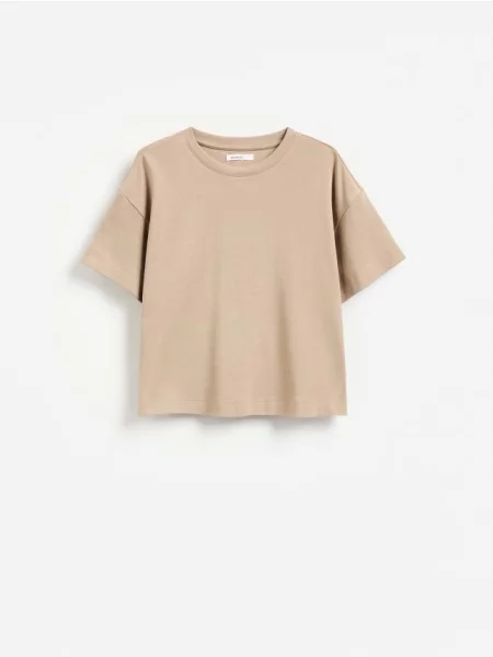 Reserved Tricou din tricotat cu adaos de bej