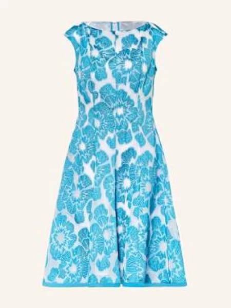 Talbot Runhof Sukienka Koktajlowa blau biała