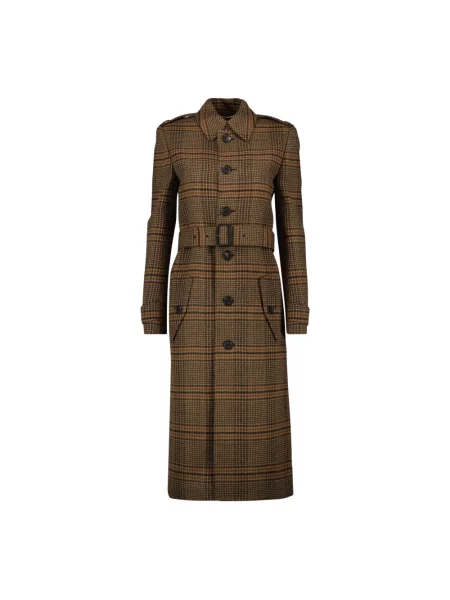 Płaszcz Saint Laurent wełniany brązowy