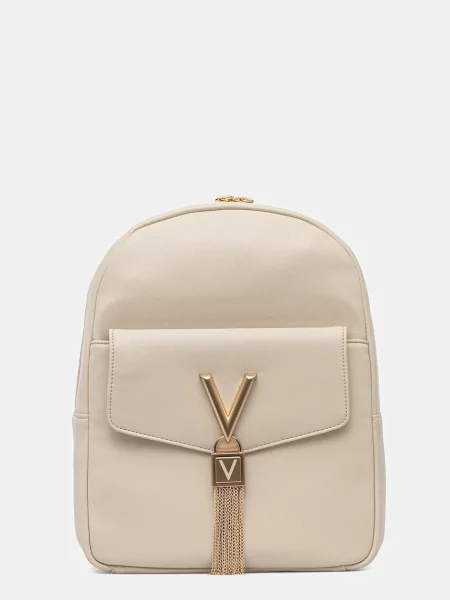 Valentino Bags plecak mały z aplikacją beżowy