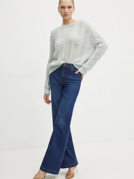 Twinset pulover din amestec de lana verde