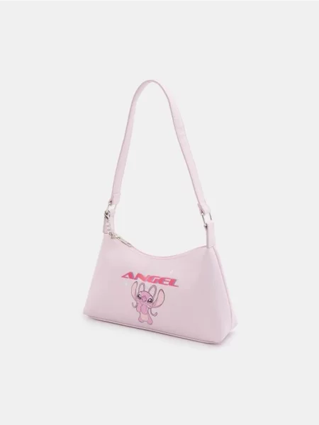 Маленька сумка на плече з ланцюжком Stitch пастельний рожевий