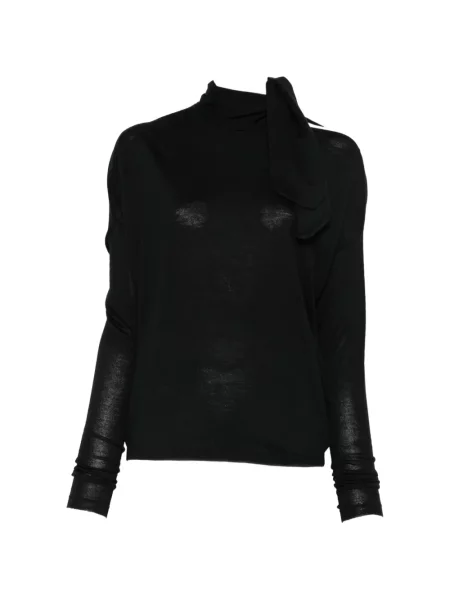 Pulover Nude cu funde negru