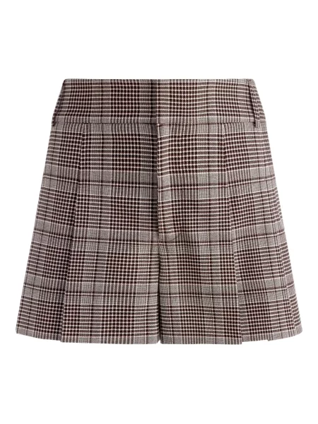 Pantaloni scurți Alice + Olivia plisate maro
