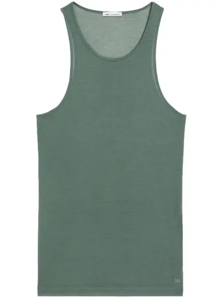 Cămașă Ami Paris cu broderie verde
