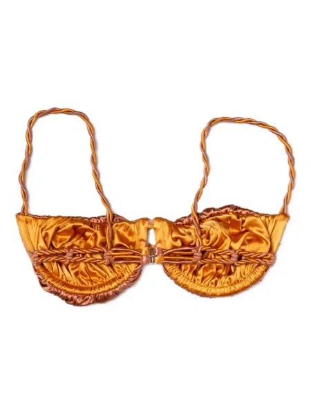 Bikini Isa Boulder din satin maro