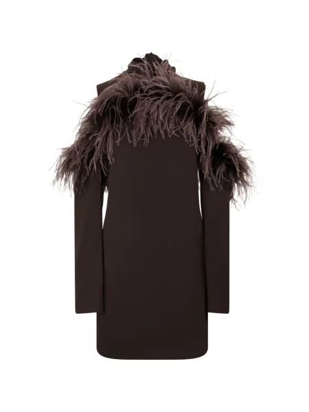 Rochie P.a.r.o.s.h. cu pene maro