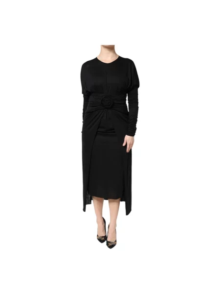 Sukienka midi Dolce And Gabbana czarna