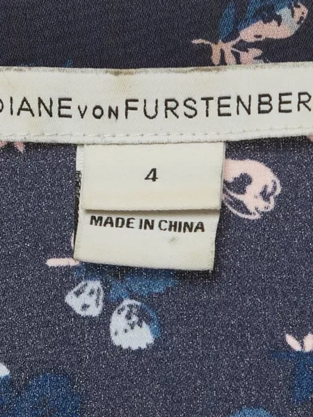 Φλοράλ μπλούζα Dvf Diane Von Furstenberg με σχέδιο μπλε