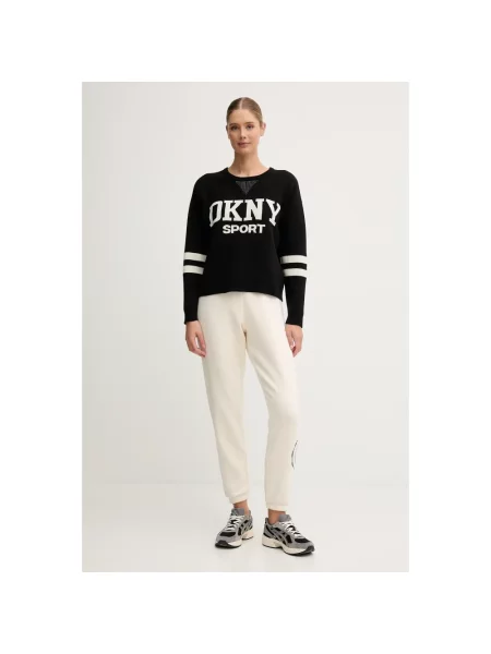 Sweter Dkny z logo czarny